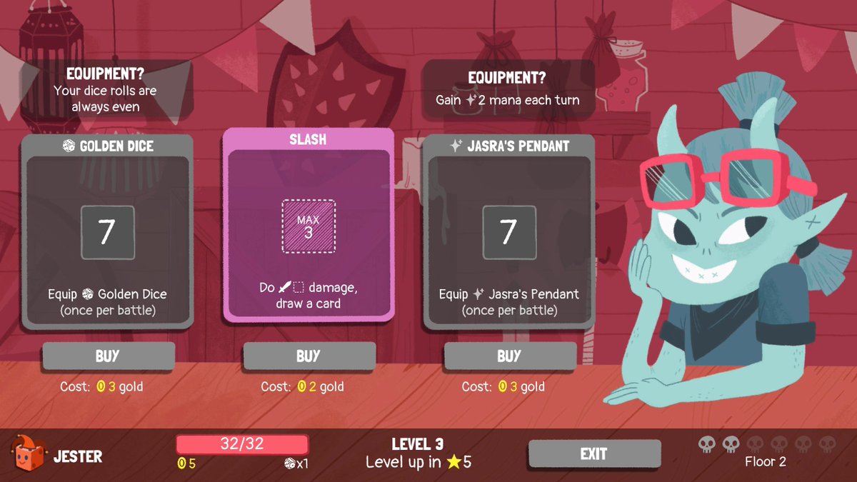 Dicey Dungeons Reunion Design The Jester distractionware